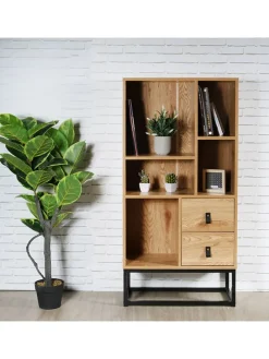 Regal "Abbott" in Natur - (B)60 x (H)120 x (T)29 cm