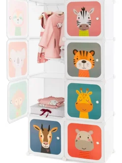 Regalsystem mit 8 Würfeln in Weiß