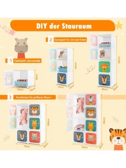 Regalsystem mit 8 Würfeln in Weiß