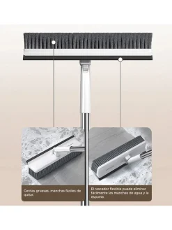 Reinigungsbürste in Weiß/ Grau - (H)135 cm