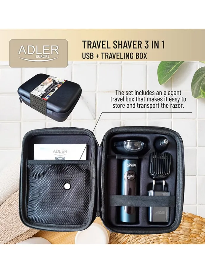 Reiserasierer "ADEG 2940" in Schwarz