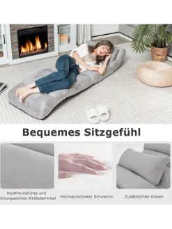 Relaxliege klappbar in Grau