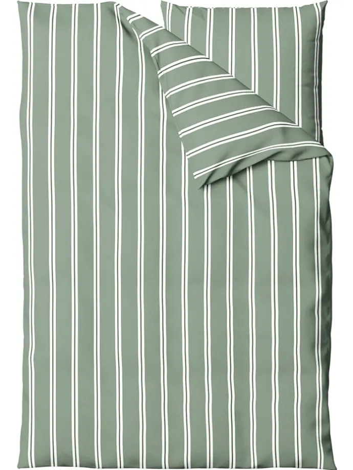 Renforcé-Bettwäsche-Set "Colorado" in Grün/ Weiß