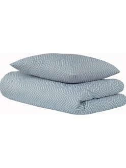 Renforcé-Bettwäsche-Set "Grebur" in Hellblau