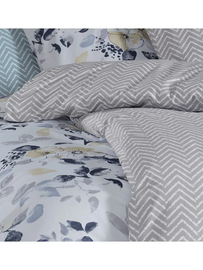 Renforcé-Bettwäsche-Set "Grebur" in Hellgrau