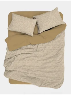 Renforcé-Bettwäsche-Set in Beige