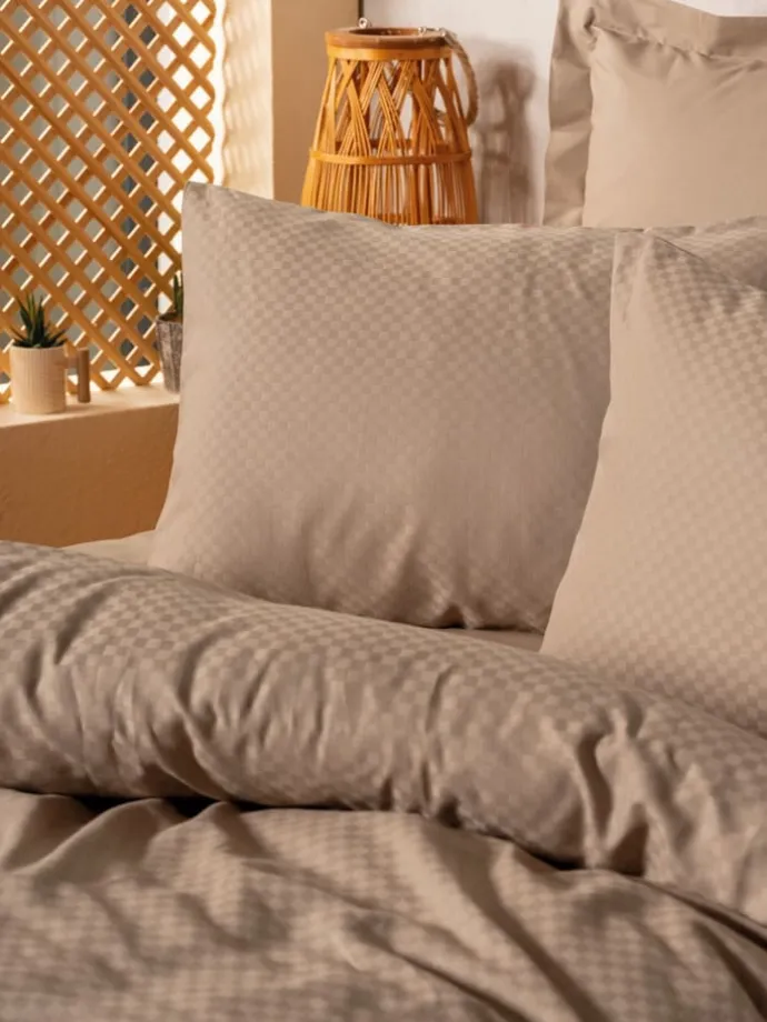 Renforcé-Bettwäsche-Set in Beige