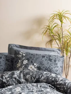 Renforcé-Bettwäsche-Set in Grau