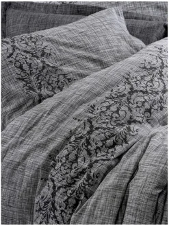 Renforcé-Bettwäsche-Set in Grau