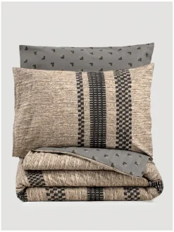 Renforcé-Bettwäsche-Set in Hellbraun