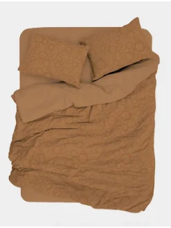Renforcé-Bettwäsche-Set in Hellbraun