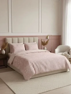 Renforcé-Bettwäsche-Set in Rosa