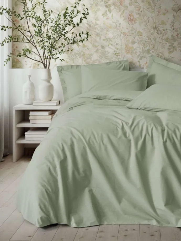 Renforcé-Bettwäsche-Set "Plain" in Türkis