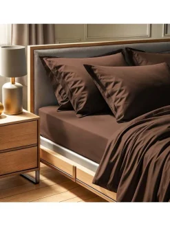 Renforcè-Spannbettlaken in Braun