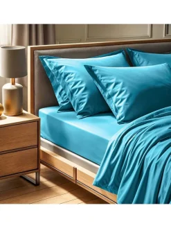 Renforcè-Spannbettlaken in Türkis