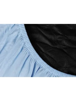 Renforcé-Spannbettlaken in Blau