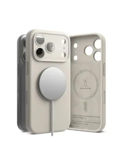 Ringke Silikon Magnetische magnetisch Hülle iPhone 17 Pro Max Beige in Beige