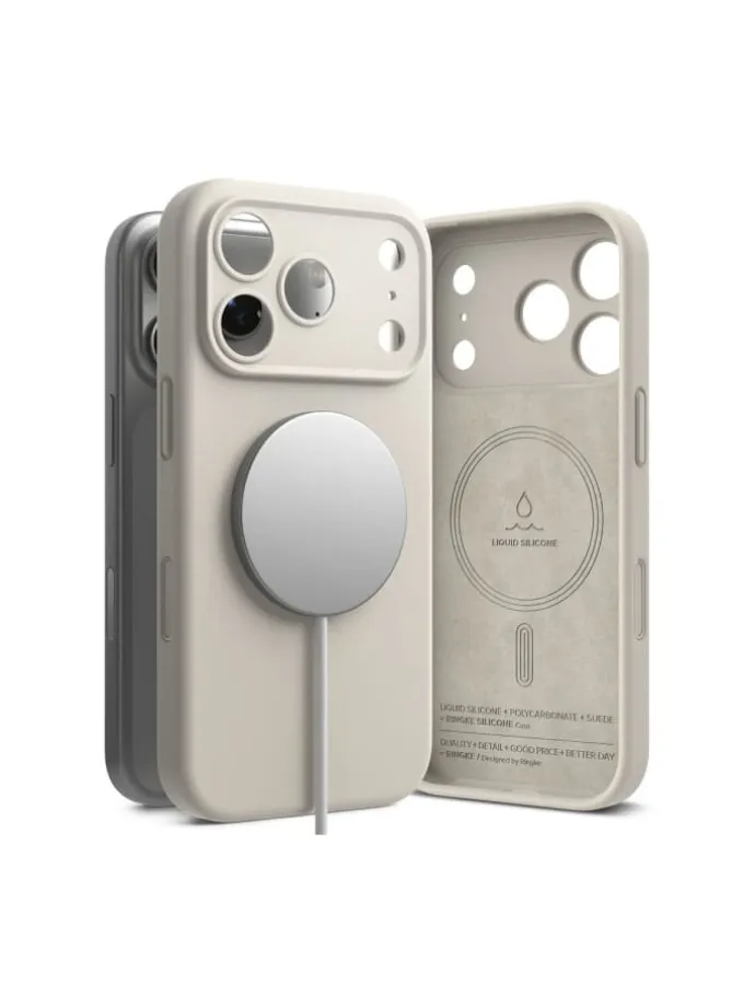 Ringke Silikon Magnetische magnetisch Hülle iPhone 17 Pro Max Beige in Beige