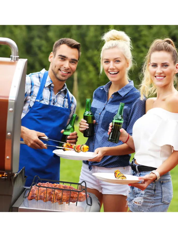 Rippchenhalter in Schwarz