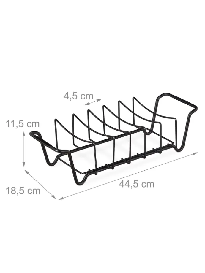 Rippchenhalter in Schwarz