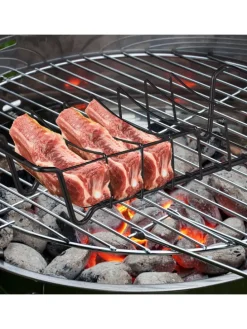 Rippchenhalter in Schwarz