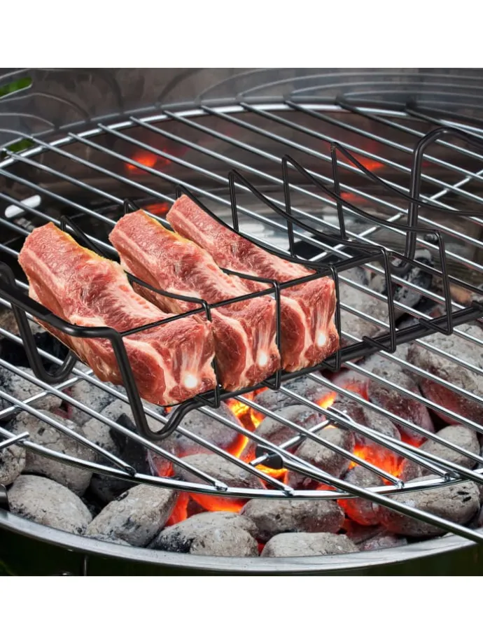 Rippchenhalter in Schwarz