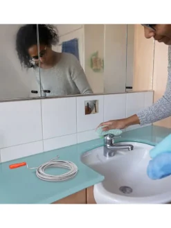 Rohrreinigungsspirale in Silber - (L)3 m