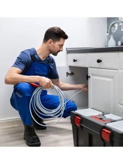 Rohrreinigungsspirale in Silber - (L)3 m