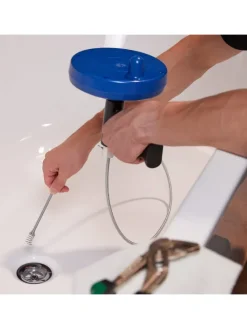 Rohrreinigungsspirale in Blau/ Schwarz - 6 m