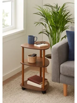 Rollregal mit 3 Böden Franz in braun