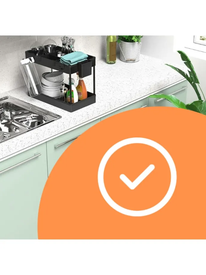 Rollwagen in Schwarz - (B)40 x (H)62,5 x (T)22 cm