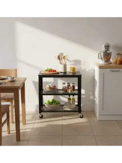 Rollwagen in Schwarz - (B)60 x (H)61 x (T)40 cm