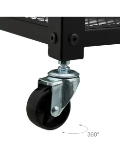 Rollwagen in Schwarz - (B)60 x (H)61 x (T)40 cm