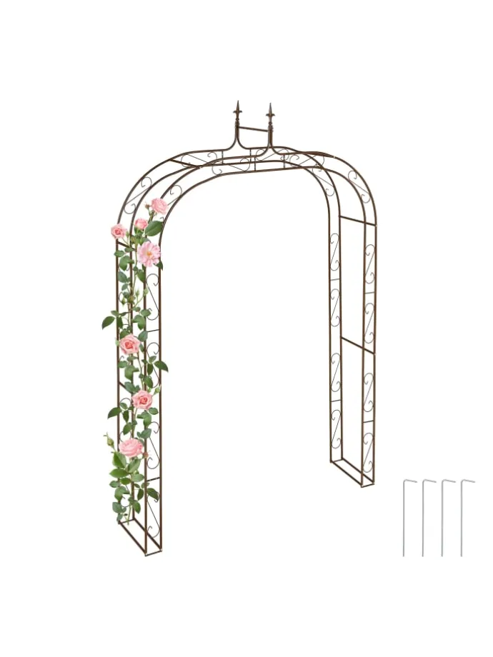 Rosenbogen in Braun - (B)155 x (H)240 x (T)39 cm