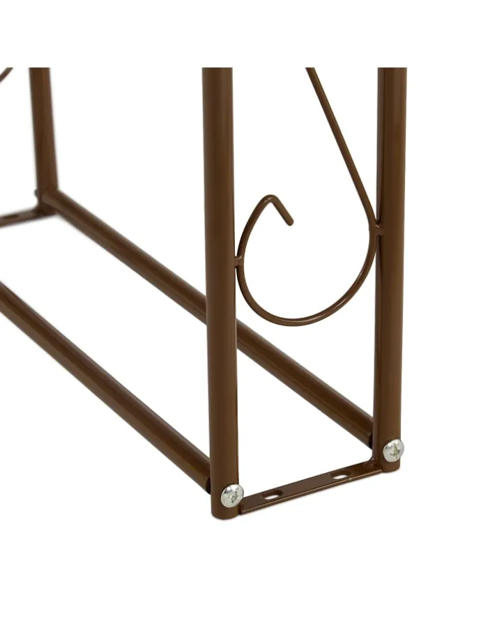 Rosenbogen in Braun - (B)155 x (H)240 x (T)39 cm