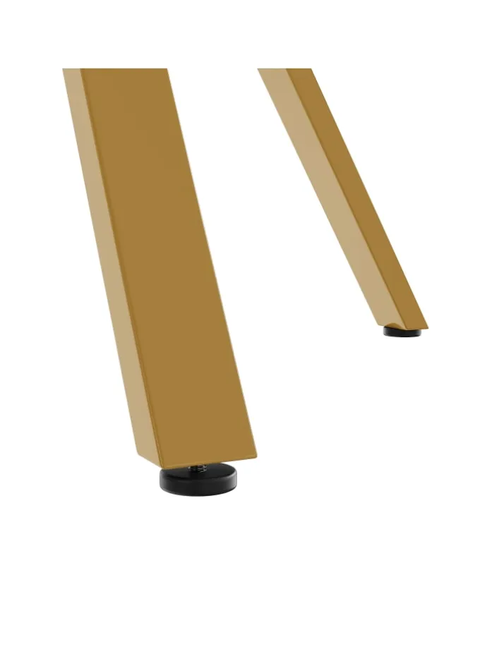 Runder Esstisch in Gold mit Marmorplatte Durchmesser 100 cm