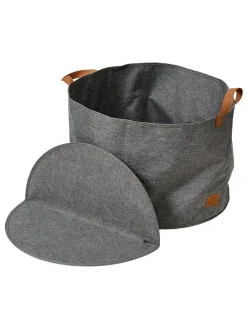 Rundkorb in Grau - (H)30 x Ø 30 cm