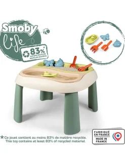 Sand- und Wasserspieltisch in Beige/ Grün - ab 18 Monaten