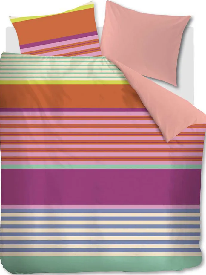 Satin-Bettwäsche-Set "Carly" in Bunt/ Rosa