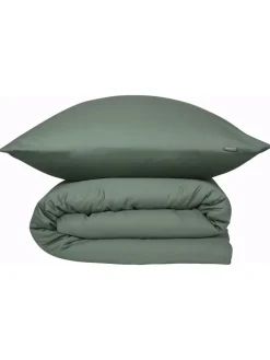 Satin-Bettwäsche-Set "Ella" in Dunkelgrün