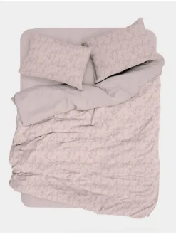 Satin-Bettwäsche-Set in Rosa