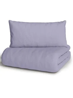 Satin-Bettwäsche-Set ''Mila'' in Lila - (L)200 x (B)135 cm