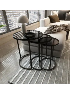 Satztisch Kyyjärvi in Grau (D)50cm (H)58cm