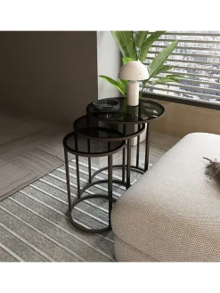 Satztisch Kyyjärvi in Grau (D)50cm (H)58cm