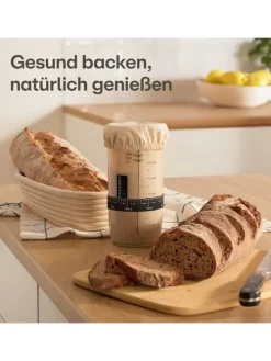 Sauerteig Starter Set aus Glas (700 ml) Komplett-Set mit Anleitung