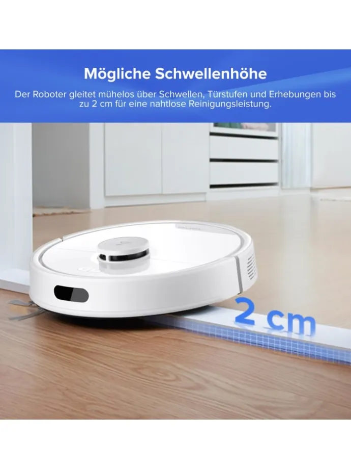 Saugroboter Q7 BF+ in Weiß, 8000 Pa, Dual Anti-Tangle-System