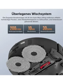 Saugroboter Qrevo Edge S5A in Weiß, 18500Pa, Dual Anti-Tangle-System