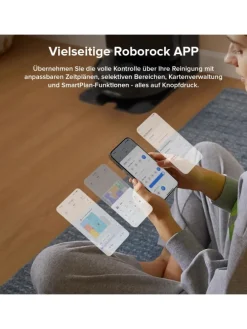 Saugroboter QV 35A in Schwarz, mit Wischfunktion&Hebarem Wischmopp, 8000Pa