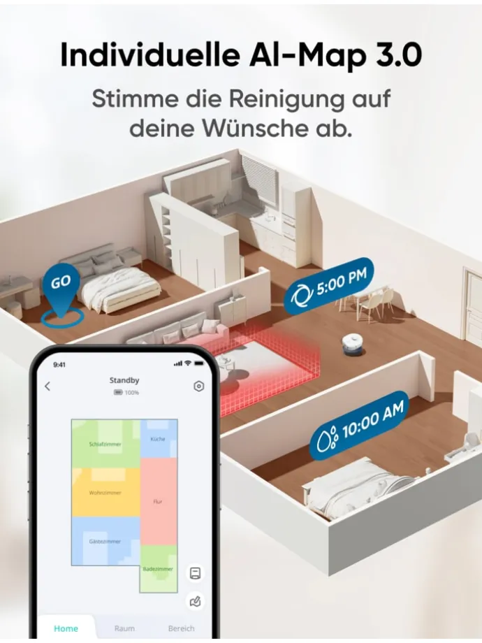 Saugroboter X10 Pro Omni in weiß