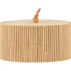 Schachtel mit Bambusdeckel oval in natur